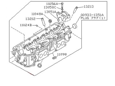 1992 Nissan Stanza Cylinder Head - 11040-30R02