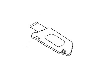 Nissan 96401-ZN40A Driver Side Sun Visor Assembly