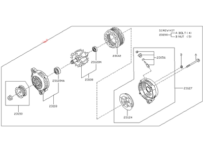 Nissan Murano Alternator - 23100-CN10C