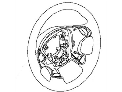 Nissan 48430-3KG2B Steering Wheel Assembly Without Less Pad