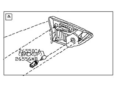 Nissan 26555-3KA2B Lens Assembly Back Up LH