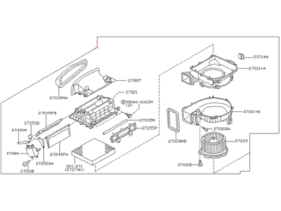 Nissan 27200-CB60A Blower Assy-Front