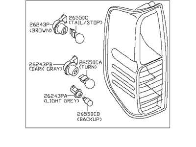 Nissan 26555-EA80B Lamp Assembly-Rear Combination LH