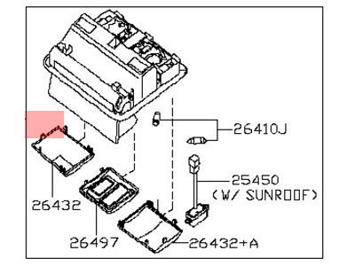 Nissan 26430-EA012 Lamp Assembly-Map