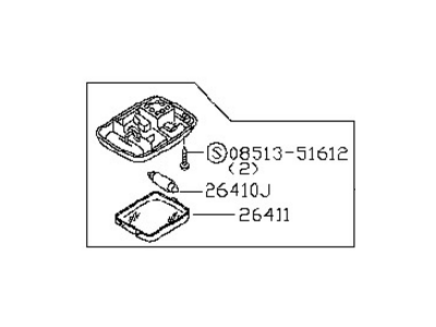 Nissan 26410-EA000 Lamp Assembly-Room