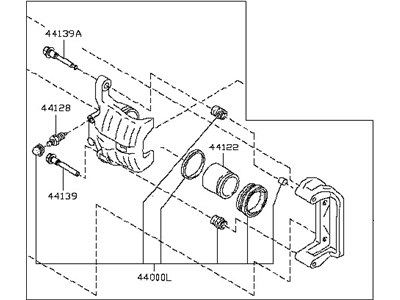 2006 Nissan Murano Brake Caliper - 44001-CB10A