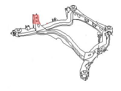 Nissan 55400-68F00 Member Complete-Rear Suspension