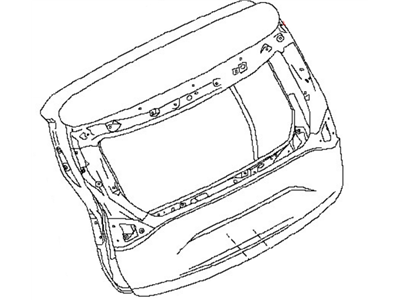 Nissan 90150-5AA0B Door Assembly-Back, Upper