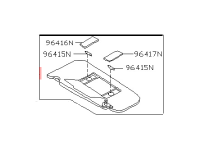 2003 Nissan Pathfinder Sun Visor - 96401-5W910