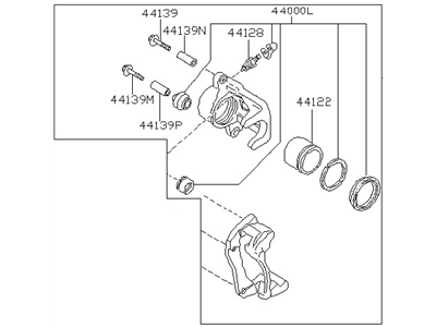 1988 Nissan Pathfinder Brake Caliper - 44001-32G00