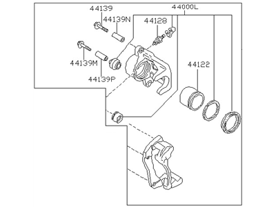 Nissan 44011-32G00 CALIPER Assembly-Rear LH