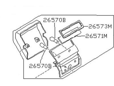 Nissan 26590-55A01 Lamp-Assembly Stop