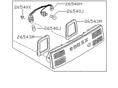 Nissan 26540-30P10 Lamp Assembly-Back Up