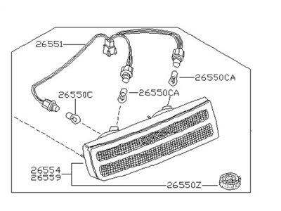 Nissan B6555-30P15 Lamp Assembly-Rear Combination