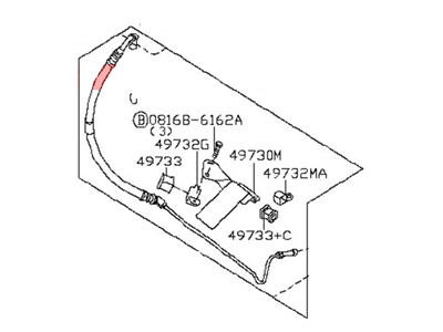 Nissan 49720-ZS00C Hose & Tube Assy-Power Steering