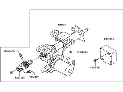 2016 Nissan NV Steering Column - 48810-3LM0A