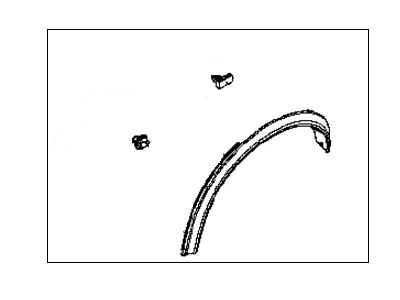 Nissan 63861-1KA0A MOULDING-FILLET, Front LH