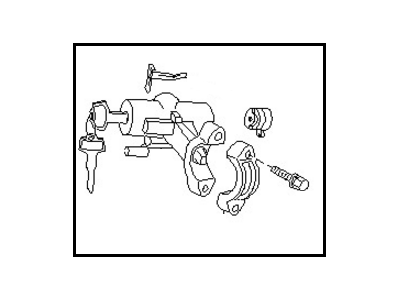 Nissan 48700-72F25 Lock Set-Steering