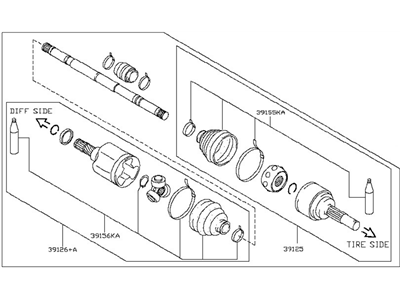 Nissan NV Axle Shaft - 39101-3LN0A