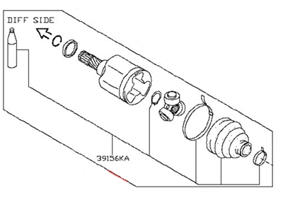 2016 Nissan NV CV Joint - C9711-ET20A