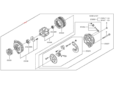 Nissan 23100-JA02C Alternator Assembly