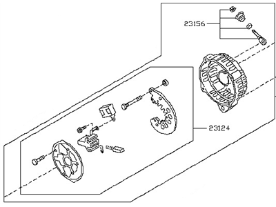 Nissan Alternator Case Kit - 23127-JA02A