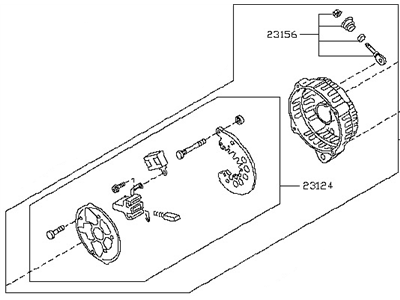 2015 Nissan Rogue Alternator Case Kit - 23127-JA02A