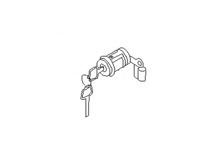 Nissan 80600-70F25 Cylinder Set-Door Lock,RH