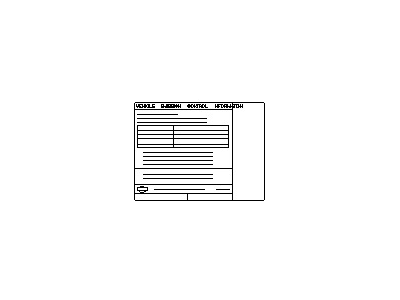 Nissan 14805-ZG55A Label-Emission Control Information