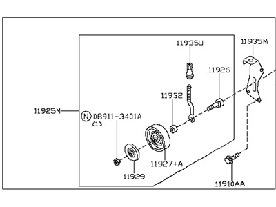 Nissan 11944-8J10B Pulley-Idler