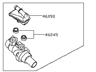 2014 Nissan Pathfinder Brake Master Cylinder Reservoir - 46010-3JV0A