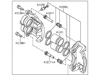 2008 Nissan Pathfinder Brake Caliper Repair Kit - 41011-ZS60A