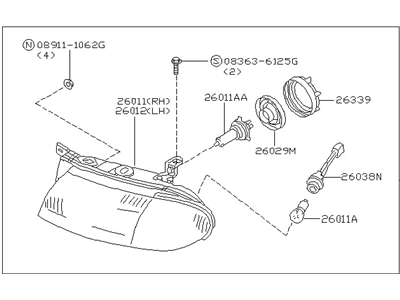 1996 Nissan Stanza Headlight - B6060-1E401