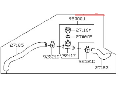 Nissan 92400-AL500 Hose-Heater,Inlet