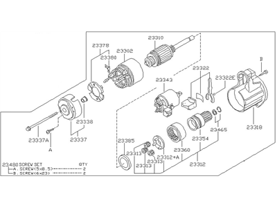 Nissan 23300-4W017 Motor Assembly - Starter