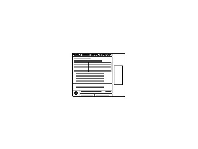 Nissan 14805-ZW81E Emission Label