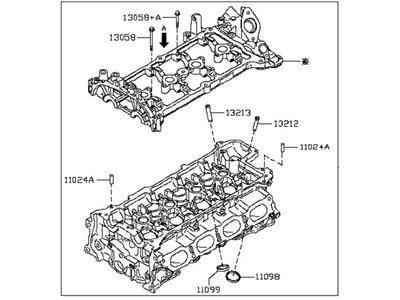 2011 Nissan Juke Cylinder Head - 11040-1KC0B