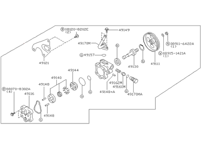 Nissan 49110-2B000 Pump Assy-Power Steering