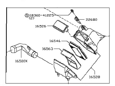 Nissan 16500-EL00A Air Cleaner