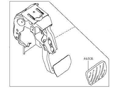 Nissan Brake Pedal - 46501-5AA0B