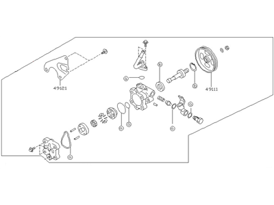 2005 Nissan Maxima Power Steering Pump - 49110-7Y000