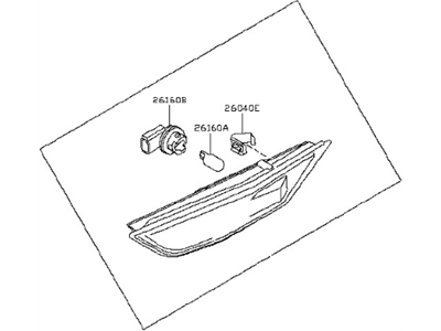 Nissan 26180-JF30A Lamp Assembly-Side Marker RH