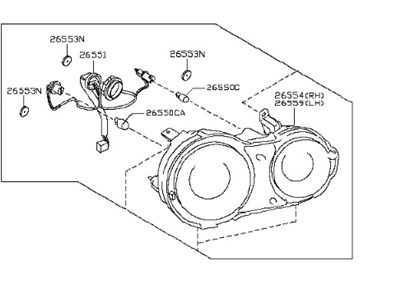 Nissan 26555-KB50A Lamp Assembly-Rear Combination,LH