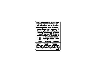 Nissan 40750-3TA0A Label-Tire Pressure Monitor System