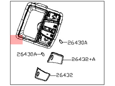 Nissan 26430-JB02A Lamp Assembly-Map