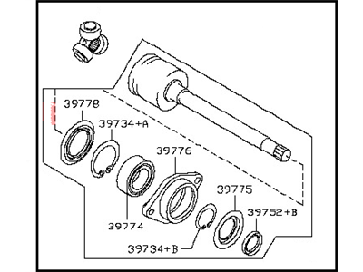 Nissan Quest CV Joint - 39771-JN10E