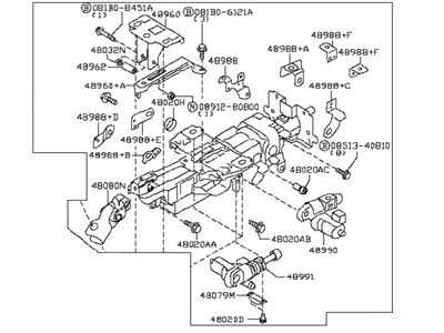 Nissan 48810-1VG6C Column Assy-Steering,Upper