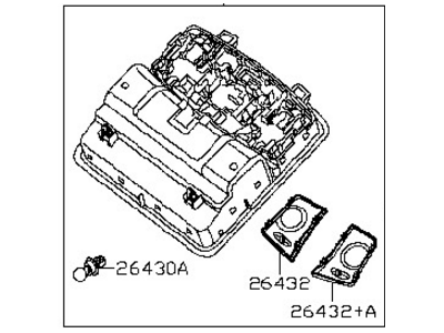 Nissan 26430-JA00A Lamp Assembly-Map