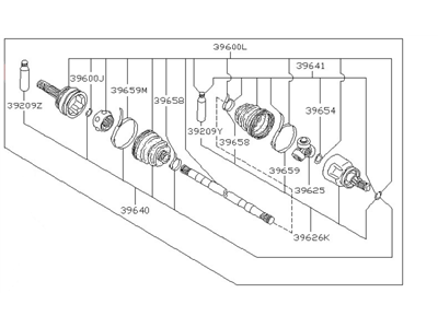 1988 Nissan Stanza Axle Shaft - 39600-06R10