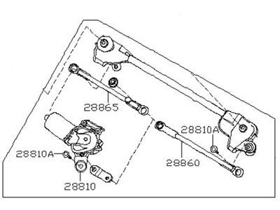 Nissan 28800-5RL0A Drive Assy-Windshield Wiper